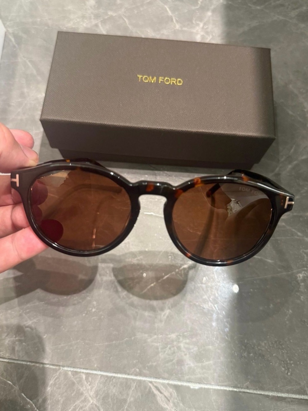 Tom Ford Women’s Tortoiseshell Round Sunglasses - Brown Lenses